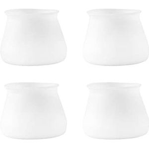 Stoelpootkappen Metalen Tafelpoten 8 stks/set Stoelpootdoppen Rubberen Voetenbeschermer Pads Meubels Tafelhoezen Sokken (Kleur: Roze) (Color : White)