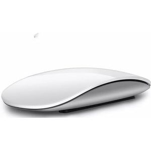 Bluetooth 5.0 Wireless Mouse Silent Multi Arc Touch Mice Ultradunne Magic Mouse voor Laptop iPad Mac PC Macbook (White)