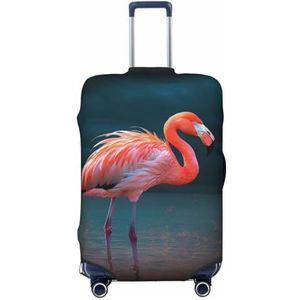 NONHAI Reisbagagehoes Vivid Flamingo Spandex Koffer Protector Wasbare Bagage Covers Elastische Krasbestendige Bagage Cover Protector Past 45-70 cm Bagage, Zwart, X-Large