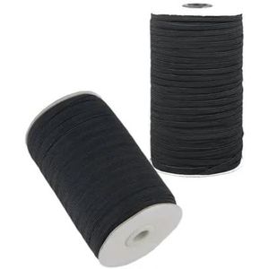 10 yards zwart/wit naaien elastische band spandex 3 mm ~ 50 mm voor kleding kledingstuk broeken riem naaien DIY accessoires-zwart-10mm-10yards