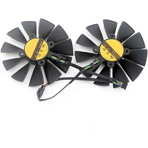 LMNCBVYA High-Performance 95mm Cooling Fan for GTX970 980 780 STRIX-R9285 Graphics Card - FD9015U12S PLD10015S12HH, 12V, 0.55A, 5 Pins