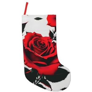 stujvc Rode roos extra grote 18 inch kerstkousen, perfecte kous vullers voor volwassenen kerstboom opknoping