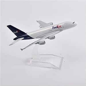 Vliegtuigen 16 Cm FedEx Airbus A380 Vliegtuig Modelvliegtuigen Diecast Metal 1/400 Schaal Vliegtuig Model Gift Collection