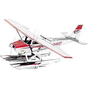 Metal Earth Cessna 182 Hydro-vliegtuig puzzel van metaal, luchtvaartpuzzel, modelbouw, voor volwassenen, gematigd niveau, 11,6 x 14,2 x 4,5 cm
