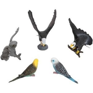 Simulatievogelspeelgoed, 5PCS PVC-plastic Modellen voor Cognitietraining voor Kinderen, Prachtig Ontwerp, Meerdere Toepassingen