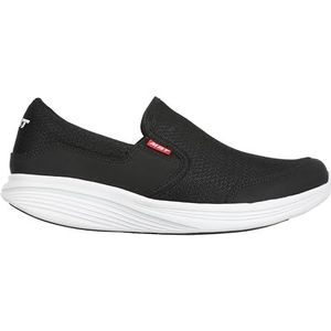 MBT Modena III Slip ON herensneakers zonder veters. Anatomische en comfortabele wandelsneakers. Fysiologische schoenen comfort en stabiliteit Gebogen zool. Moderne gymschoenen, zwart, 44.5 EU
