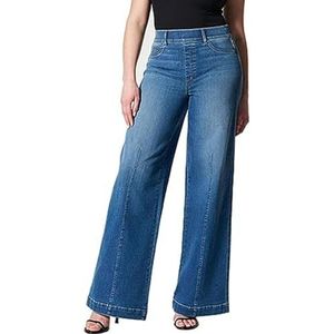 Elastische jeans met hoge taille | Buikaanscherping Loose Fit Jeans met hoge taille,Stijlvolle jeans met verouderde look zonder ritssluiting voor strand, vakantie, thuis, werken, feest, daten Tsuchiya