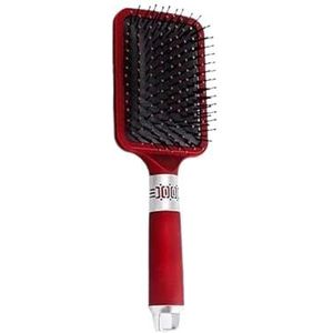 Professionele Salon Rechte Gladde Paddle Haar Borstel Grote Kappers Alle Haartype Haarborstel Styling Kam Voor Vrouwen Mannen (Rood-C)