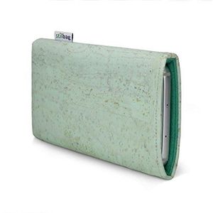 Stilbag Hoes voor mobiele telefoon VIGO voor Oppo Reno7 Pro 5G | Smartphone-tas Made in Germany | Kurk Mint, wolvilt ijsgroen
