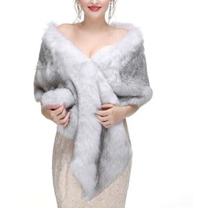 UERSJWYSO Bruiloftsfeestjurken van Imitatiebont Luxe Stola Zachte Bolero voor Avondjurken,3,One Size