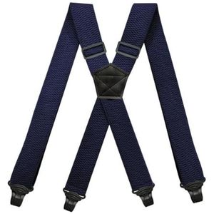 ROUZIHU Universele elastische schouderband met clip for volwassenen, elastische jarretelgordel for heren en dames(Blu)