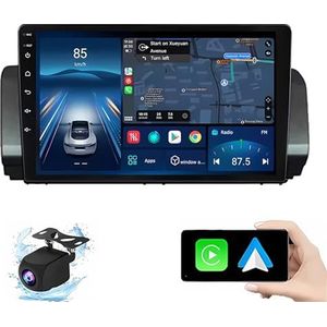 Android 14.0 2 Din Autoradio 9"" Touchscreen Auto Stereo voor Renault Sandero 2021 met Draadloze Carplay Android Auto GPS navigatie AHD Omgekeerd beeld Stuurwielbediening(P4(4G+64G))