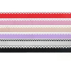 Combo Frilly Lace Trim elastieken 3/8"" 10mm 3/4"" 18mm decoratieve Mesh Band Lingerie ondergoed naaien Craft-1 Yard per kleur A