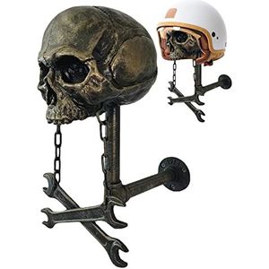 Helmhouder - Schedel - Wandmontage - Kunsthars - Voor Motorhelm en Fietshelm