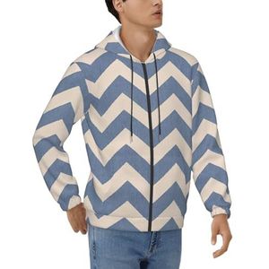 PPHGUT Blauw Beige Streep Print Mannen Hoodie Pullover Sportkleding Voor Casual Werk Weekend Boodschappen Reizen Thuis Wear, Zwart, S