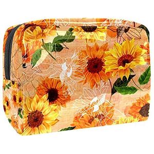 Waterdichte cosmetische tassen, zonnebloem groene reizen cosmetische tassen, multifunctionele draagbare make-up tassen, reizen cosmetische tas organisator voor vrouwen, Multi kleuren 10,