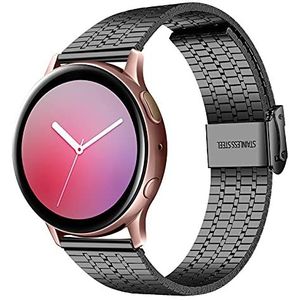 TopTen 20MM roestvrij stalen horlogeband vervanging polsbandje compatibel voor Samsung Galaxy Watch Active 40mm/horloge Active2 40mm en 44mm/Galaxy Watch 42mm/Galaxy Watch3 41mm/Gear S2 Classic/Gear Sport Strap,