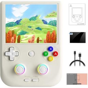 Meiurlex RG406V Retro handheld gameconsole, 5,48 inch IPS touchscreen, unisoc T820 Android-systeem, videospelspeler, ondersteunt wifi en bluetooth (4 + 128G/geen games)