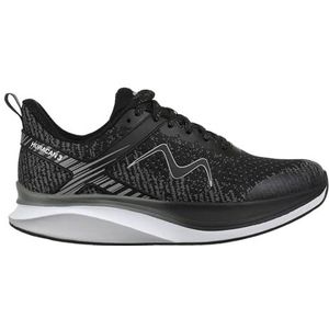 MBT Huracan 3 Lace Up hardloopschoenen voor heren, anatomisch en comfortabel, fysiologische schoenen, comfort en stabiliteit met gebogen zool, hardloopschoenen, Zwart, 44.5 EU