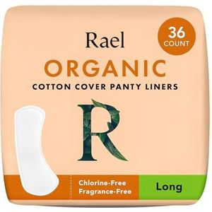 Rael Organic Cotton Cover Inlegkruisjes Voor Dames – Hypoallergeen, Ademend, Ongeparfumeerd, Chloorvrij (Lang, 36 Stuks)