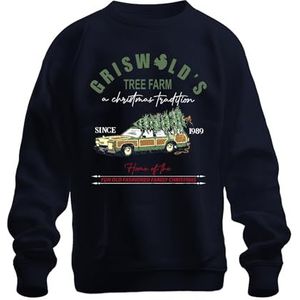 Griswold's Tree Farm Family Christmas - Kerstmis Xmas Unisex kersttrui, Donkerblauw, XL