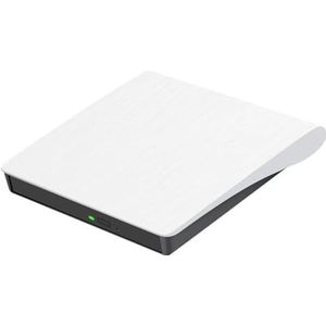 Externe Dvd-speler USB 3.0 Draagbaar Dvd-rw-station Cd-brander Compatibel Laptop Desktop Zwart Heldere Beeldkwaliteit Stabiele Audio(White)