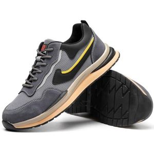 Tennisschoenen - Grijs - Veiligheidsschoenen met Stalen Neus - Lichtgewicht Ademend