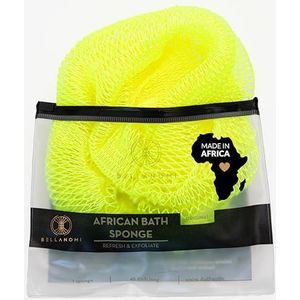 Bellanomi Afrikaanse exfoliërende netspons - authentiek/ethisch afkomstig uit Nigeria/45"" lang (citroen)