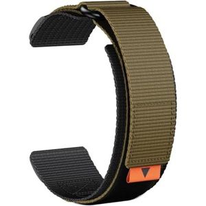 Nylon band geschikt for Garmin Fenix5Plus 6Pro 7 Instinct 22 26mm Easy Fit polsbandje Vervangbare horlogeband Fenix7X 5X 6X armband (Color : Brown, Size : 22mm)