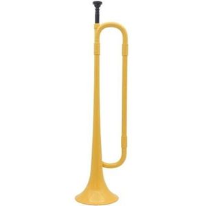 B Platte Bugel Trompet Schoolband Plastic Hoorn Met Mondstuk Messing Muziekinstrument Voor Beginners (Color : Dark Yellow)