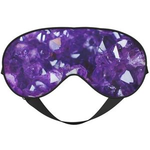 Roze Crystal Diamond (3) Print Comfortabel Oogmasker Volledige dekking Lichtgewicht Mannen Vrouwen Outdoor Reizen Ontspanning