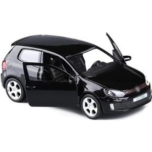 Gegoten lichtmetalen automodel Voor Go&lf 6 1:36 Legering Automodel Diecast Metalen Speelgoed Voertuigen Automodel Simulatie Deuren Kunnen Open Collectie (Color : Black)