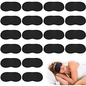 Nachtmasker, 30 stuks zacht oogmasker voor het blokkeren van zon en licht tijdens het slapen, slaapmasker, geschikt voor vliegtuig, kantoor en reizen (zwart)
