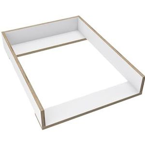 REGALIK Aankleedopzetstuk voor Malm IKEA 72cm x 50cm - Afneembaar aankleedtafelopzetstuk voor commode in wit - Afgesloten met natuurlijk multiplex beschermd okologische olie