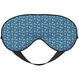 Leuke Blauwe Vis Print Zacht Oogmasker Gunstig Blok Licht Nap Nachtgebruik Reizen Camping Meditatie Yoga