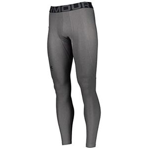 Under Armour HeatGear Leggings voor heren, Carbon Heather (090)/Zwart, L tall