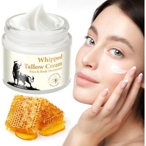 Beef Tallow Honey Balm, Tallow Skin Cream, Beef Tallow Crème, Biologische anti-rimpel huidcrème, rundertalg biologische crème, Beef Tallow Skincare, gezichts- en lichaamshuidcrème, geschikt voor