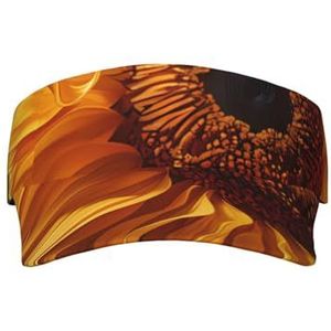 WYJLTTYT Cartoon hommelpatroon zonnebrandcrème voor volwassenen - stijlvolle en verstelbare zonnebescherming hoed voor dames en heren, Gele Zonnebloem Op Een Bruine Achtergrond, Eén Maat