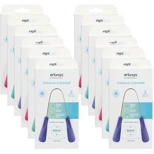 drTung's Tongreiniger, roestvrijstalen tongschraper 12 stuks