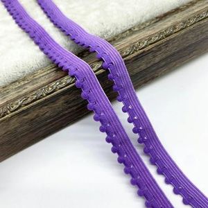10 mm elastische band nylon elastisch lint ondergoedbandjes beha-band jurk naaien kanten rand kledingaccessoire haarbanden DIY-paars-5 yards