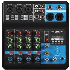 Audio DJ-mixer 5-weg Professionele Luidsmixer Computeropname Gratis Schijf Luidskaart Mengpaneel Mixer Audio Pro DJ-audioapparatuur Podcast-apparatuur