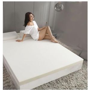 Kingsize Matrastopper, Schuimmatras Met Hoge Dichtheid, Comfortabele Trage Rebound Tatami-matras, Kingsize Studentenmatras Met Afneembare En Wasbare Sprei (Color : White, Size : 200 * 200CM*3CM)