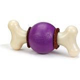 Busy Buddy Bouncy Bone kauwspeelgoed voor honden, springbotten met snack-ringen van ruwe huid, vaatwasmachinebestendig, maat M