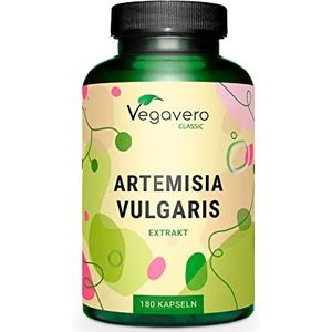 Vegavero Bijvoet capsules | 600 mg extract (10:1) - 6.000 mg bijvoetpoeder | 180 capsules | Flavonoïden - bitterstoffen | Laboratorium getest | Zonder toevoegingen | Vegan