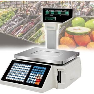 Commerciële dubbelzijdige display prijslabel afdrukweegschaal, digitale barcodeweegschaal, for supermarkt/winkel/magazijnweegschaal (Size : Machine)