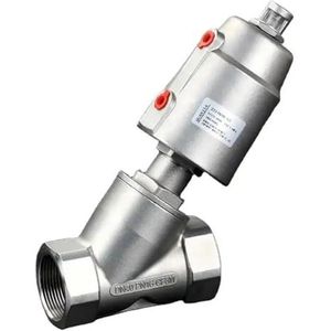 DN50 304 Klep 16bar van Roestvrij staal Pneumatische Seat voor de Olie van het Stoomgas Normaal Gesloten Pneumatische Klep van Hoekseat