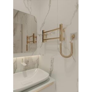 Elna - Gold Mini - Handdoekradiator - Goud - Elektrisch 35 W - 205 x 530 mm