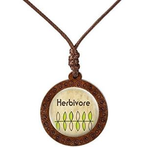 Mode Houten Ketting Paardebloem Klavertje Vier Glas Cabochon Hanger Ketting Zon Patroon Sieraden Kunst Foto Ketting