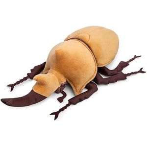 PuffPurrs Atlas-gouden kever pluche dier - 25,4 cm Atlas-insectenkever knuffeldier, zachte schaaldieren, unieke keverspeelgoedpoppen, cadeaus voor kinderen