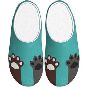 Kattenpootpantoffels voor dames, kattenpootpantoffels, grappige 3D